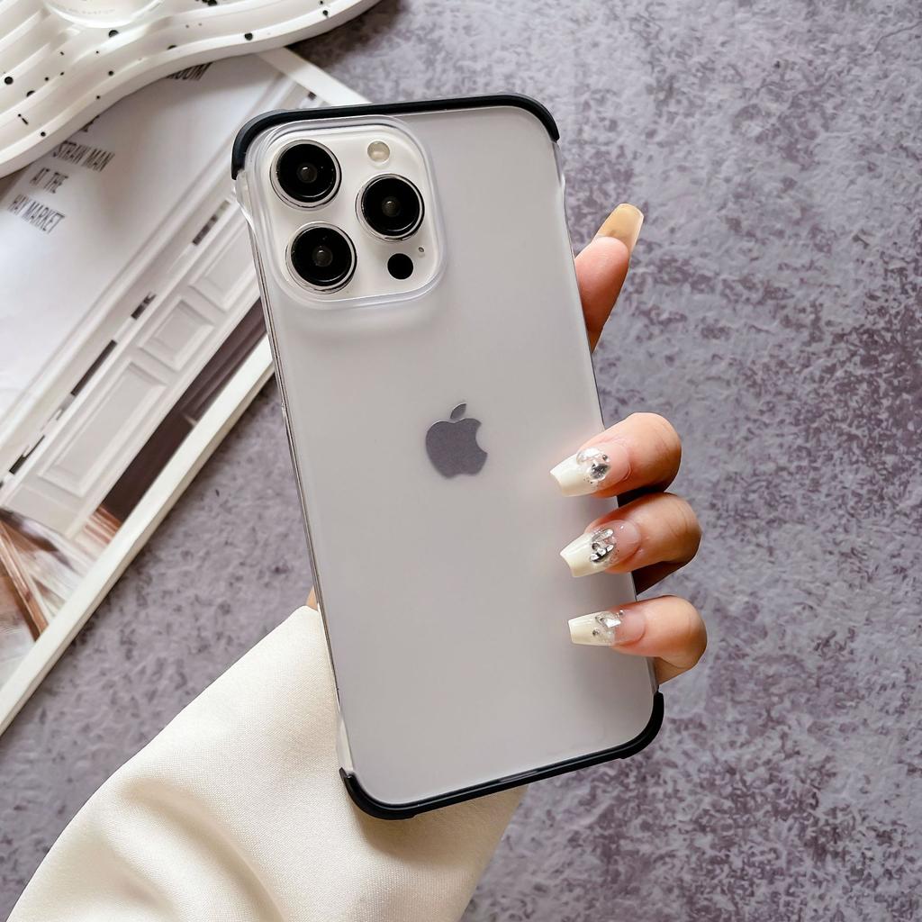 Applicable To Apple 16 Mobile Phone Case Contrasting Color Two-in-one IPhone 15 Skin Feeling Without Border 14promax Summer Heat Dissipation