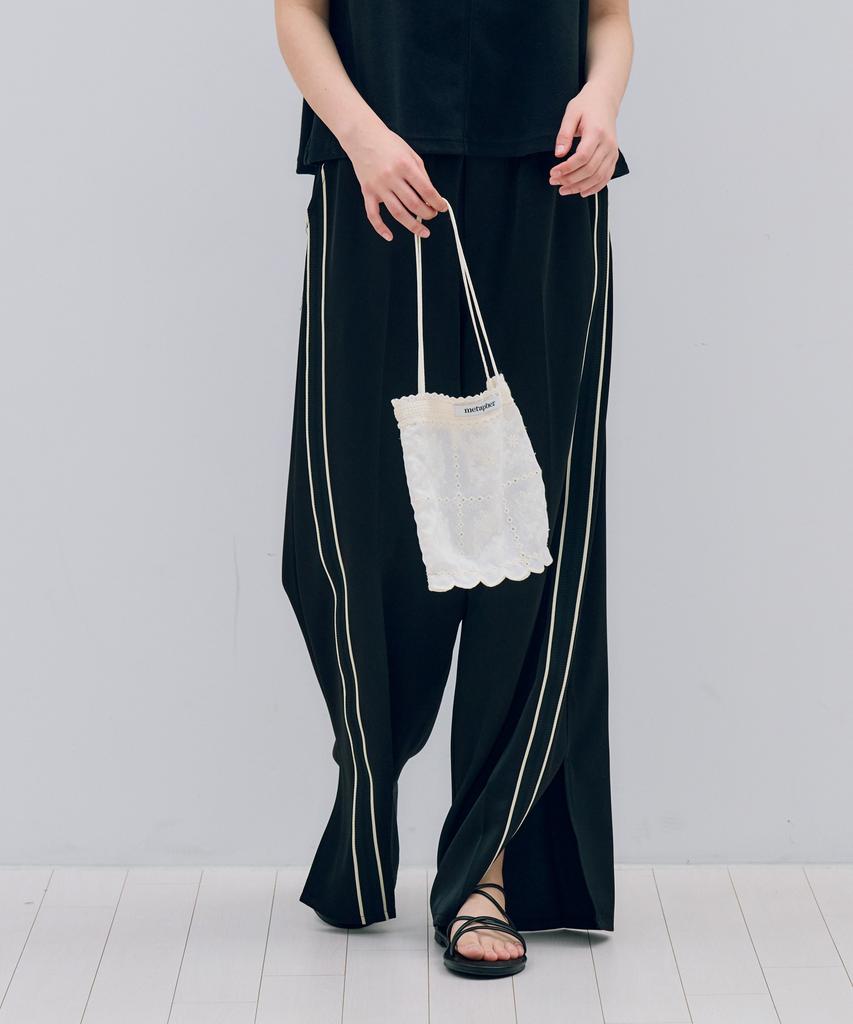 Metapeo Met Slit Wide Slacks Black