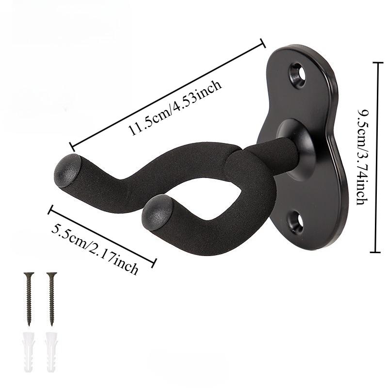 

Guitar Hook Guitar Wall Mount Gourd Shaped Metal Simple and Practical Portable Hook Classical Instrument Storage чёрный