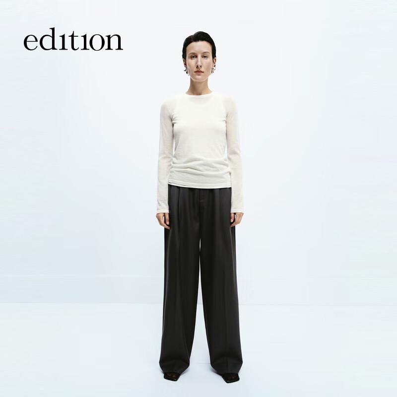

Edition Women s 2024 Winter Pure Cashmere Lightweight Round Neck Sweater M