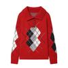2026 Spring European & American Style Versatile Diamond Knitwear