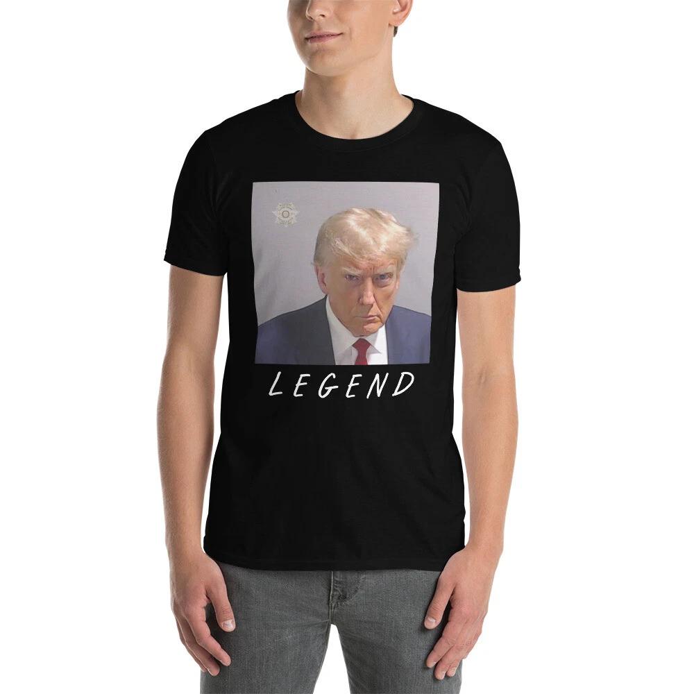 Donald Trump Legend Mugshot T- Shirt Trump Jail Meme Republican Political Tee 2XL