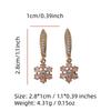 1 Pair Snowflakes Dangle Earrings for Women Zirconia Earring Jewelry Wedding Party Accessories
