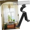 2pcs Curtain Hanger Curtain Rod Brackets Metal Curtain Support Rack  Drapes Rod Accessory
