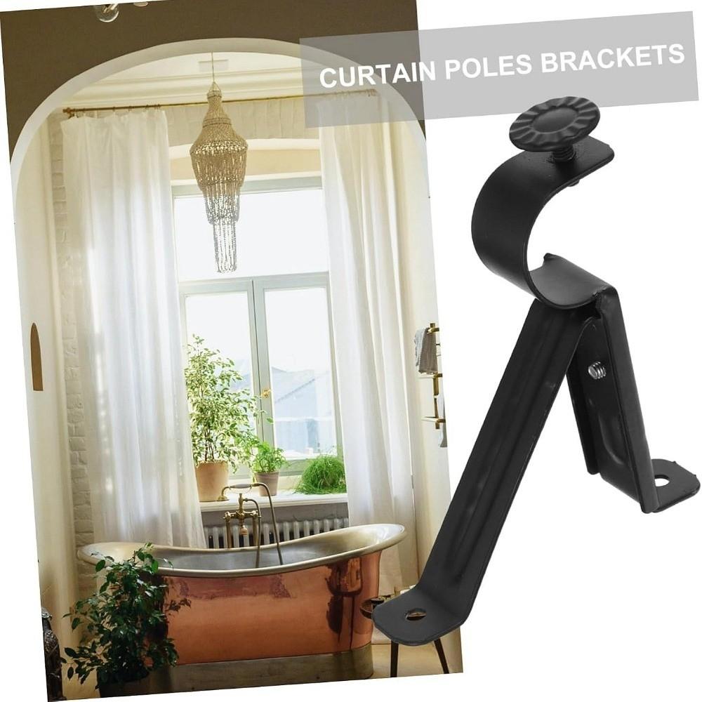 2pcs Hardware Drapery Holders Curtain Hanger Curtain Support Rack  Drapes Rod Accessory