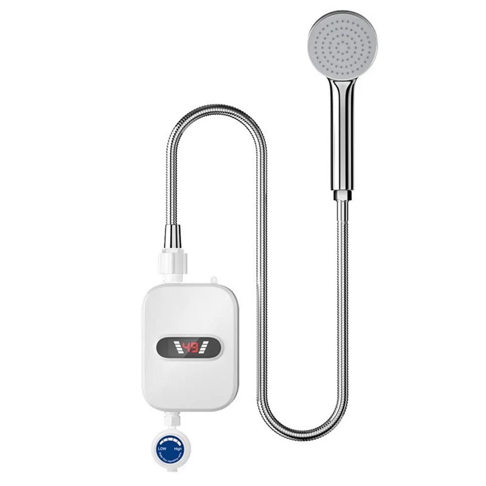 

3000 Вт Проточный водонагреватель с цифровым дисплеем Водонагреватель 110 В 220 В Проточный водонагреватель для ванной комнаты с горячей водой и душем EU белый