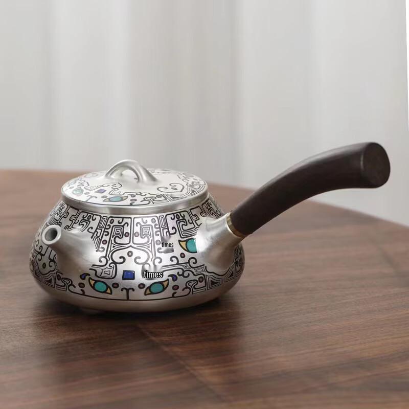 ZhuiJia Gilded Ceramic Side Handle Pot