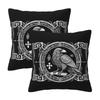 Yggdrasil Raven 11 2 Pcs Square Pillowcase Pillow Cover Cushion Zip Decorative Comfort Throw Pillow For Home Living Room