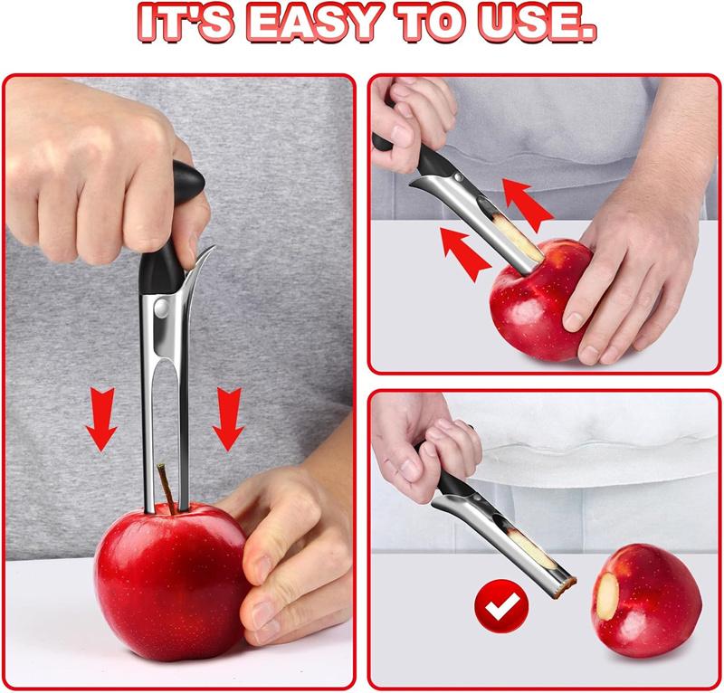 Apple Corer Multi Function Fruit Corer and Pitter Remover Stainless Steel Apple Pears Core Remover Tool Kitchen Vegetable Tools