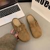Spring and Autumn Birkenstock Shoes Are Not Tired, Non-slip Retro Feet, One Pedal, Soft-soled Bag Head and Half Slippers
