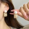 Luxurious Zirconia Silver Needle Pearl Earrings for Women - Fashionable, Versatile, Niche Design Ear Cuffs.