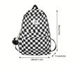 Schoolbags For Females Middle High School Students Ins Style Girls' Backpacks  Girls' Checkerboard Backpacks Five Colors Optional