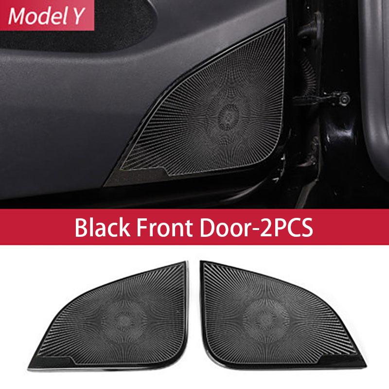 For Tesla Model Y 20-24 Car Audio Speaker Cover Interior Trim Sticker Door Loudspeaker Cover Under Seat Outlet Vent Trim