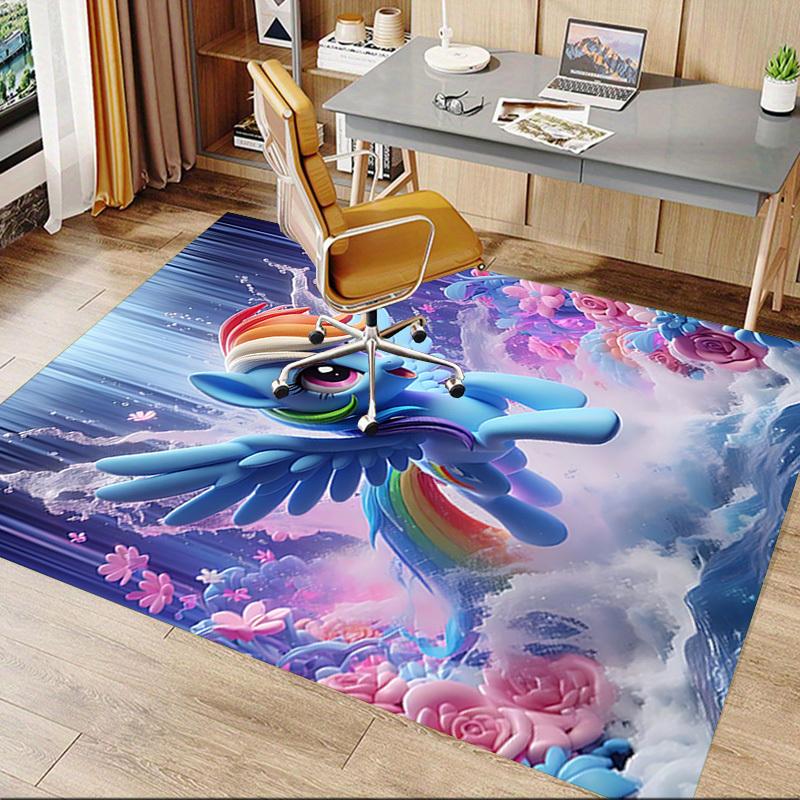 1PC Rainbow Dash, Fantasy World Extra Large Non Slip Floor Carpet, Office, Family, Bedroom, Studio Large Area Rug Indoor Rugs