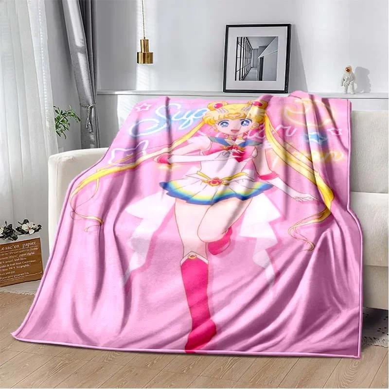 Pătură drăguță S-Sailor-Moon cu desene animate 3D imprimate modă moale confortabilă sufragerie dormitor canapea pat pătură de călătorie cadou de aniversare pentru copii