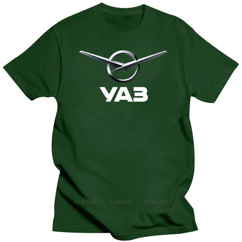 New Funny Men T Shirt White T-Shirt Tshirts Black Tee Fashion Oversized Youth Uaz Logo Mens Cotton Casual T-Shirt Vigorous