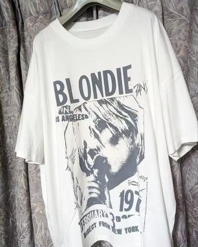Huiteng12 Blondie Shirt Blond Zwart Korte Mouw Polyester T-shirt Zomer Heren en Dames Los en Ademend T-shirt Top 3XL