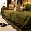 Anti Cat Scratching Luxurious Chenille Sofa Covers with Elegant Fringe Texture Heavyweight Cozy Blanket for Home Couch Bed Decor