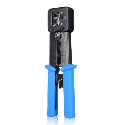 Cable Matters Crimping Pliers, LAN Connector Crimping Pliers, RJ45 Modular Crimping Tool, Penetrating Type, Compatible with RJ45/RJ11/RJ12 8P/6P CAT6/