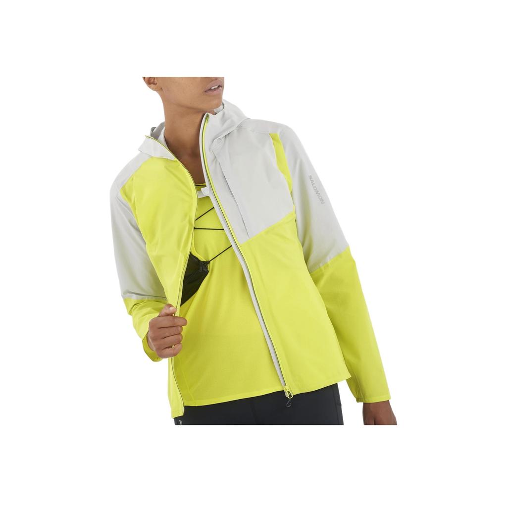 SALOMON Color Block Letter Print Comfortable Fashion Versatile Jacket Unisex Jacket Yellow-Green Roland-Gray LC2175700