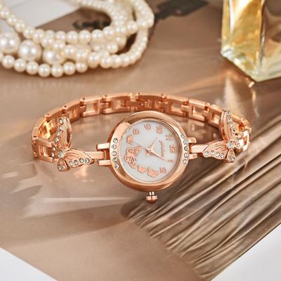 Quarz Schmetterlingsuhr für Damen Armbanduhren für Damen Zifferblatt Damen Uhr