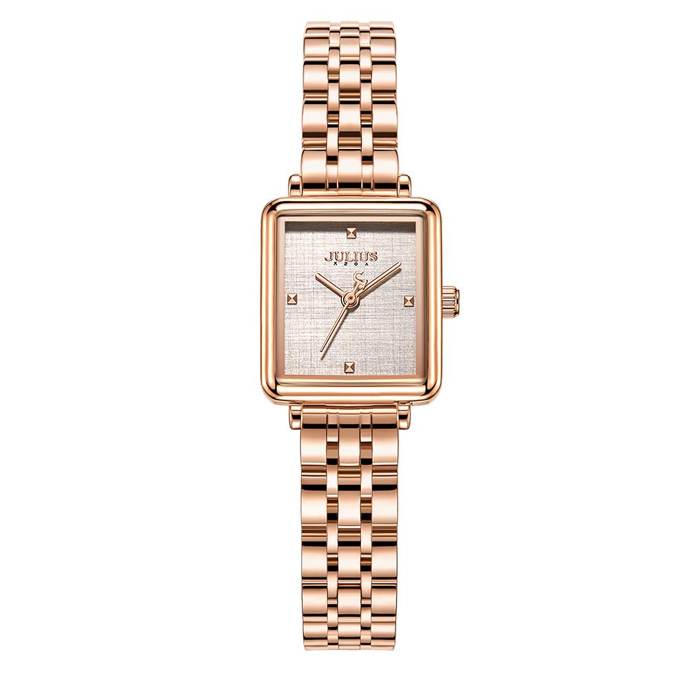 Jyullieoseu Ja-1315 Women'S Square Metal Band Wristwatch