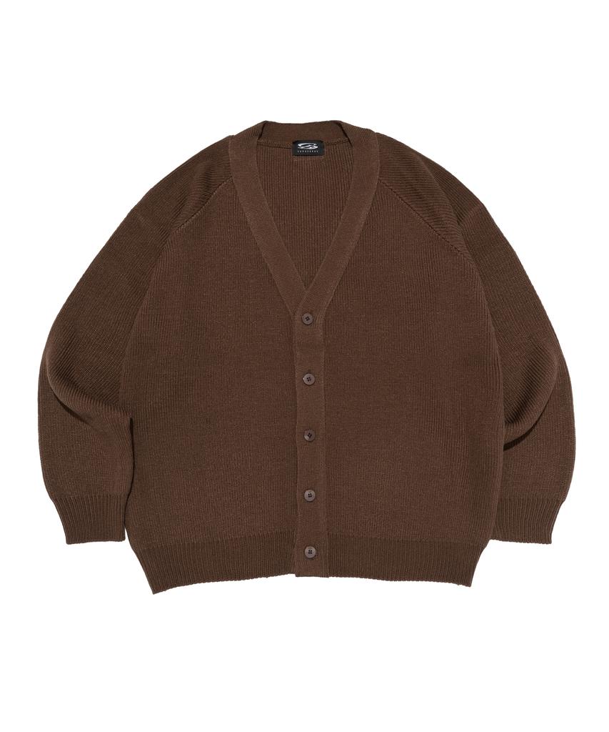 Cargobros Heritage Knit V-Neck Cardigan (Brown)