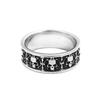 Gothic Simple  Stainless Steel Death Skull Rings for Men Women Punk Fashion Vintage Skull Cross Ring Party Jewelry Wholesale