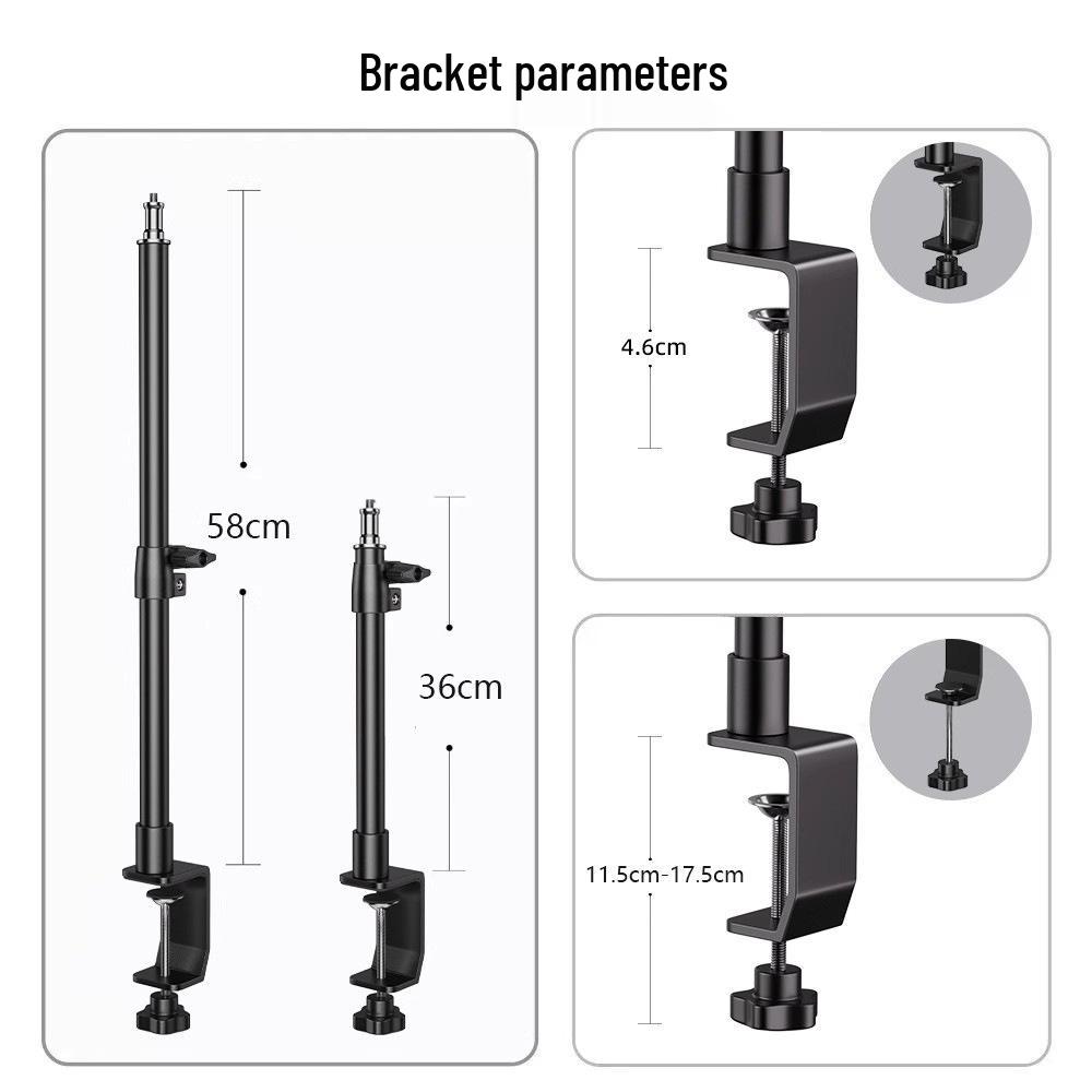 Photography Light Stand & Phone Holder for Desktop, Live Streaming, and Short Videos