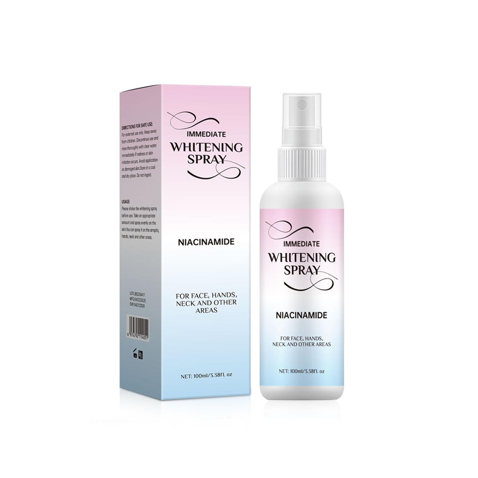 Отбеливающий спрей осветляет цвет лица, лосьон для тела от пота и УФ-лучей