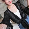 Chiffon Small Shawl Jacket Women's Summer Short Vest Ultra-thin Versatile Cardigan Beach Sunscreen UV Protection