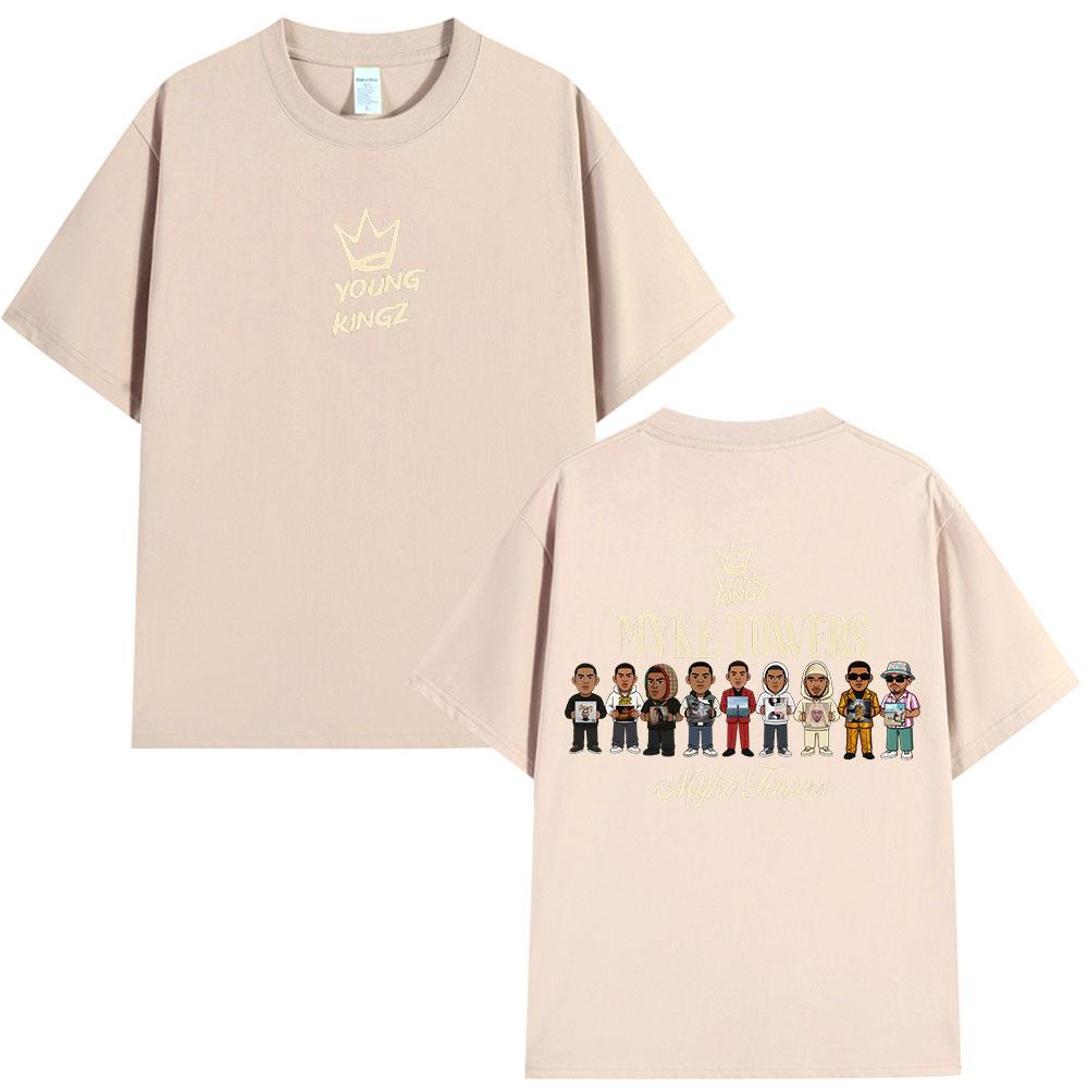 Rapper Myke Album 100cotton mens shirt hawaiian luxury Graphic HipHop Pop Tshirt summer Y2K short sleeve fashion oversized Tee