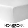Set of 3 Fitted Sheets 160 X 200 Cm 100% Cotton WHITE/BLACK/ANTHRACITE - HOMEROKK