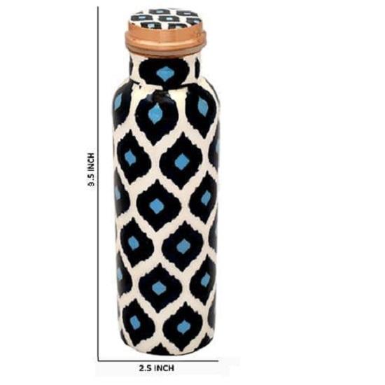 Copper Water Bottle 500 ML With Anti Oxidant Properties | Diwali Gifts for Family and Friends 100% Copper Water Bottle (Blue Skyblue, 500 Ml)