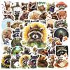 35-200pcs Dorable Raccoon Bear Stickers Cute Childrens Stationery Sticker Teacher Reward Aesthetic Decal Diy Luggage Laptop