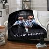 Football Messi Customize Text Blanket Lightweight Customizable Blanket Ultra-Soft Perfect for Office Chair Livingroom Sofa Home Decor