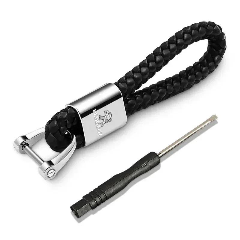 

Metal Car Key Chain Key Ring Key Lanyard Car Emblem Styling For Peugeot 107 106 205 206 307 308 3008 207 208 407 508 2008 5008 чёрный