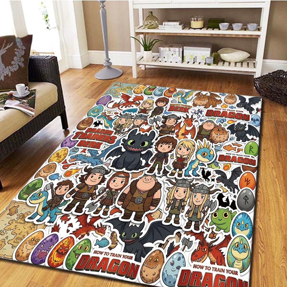 How to Train Your Dragon Carpet for Living Room & Bedroom, Home Decor Cool Movie & Play Floor Mat -HE67 60x90cm