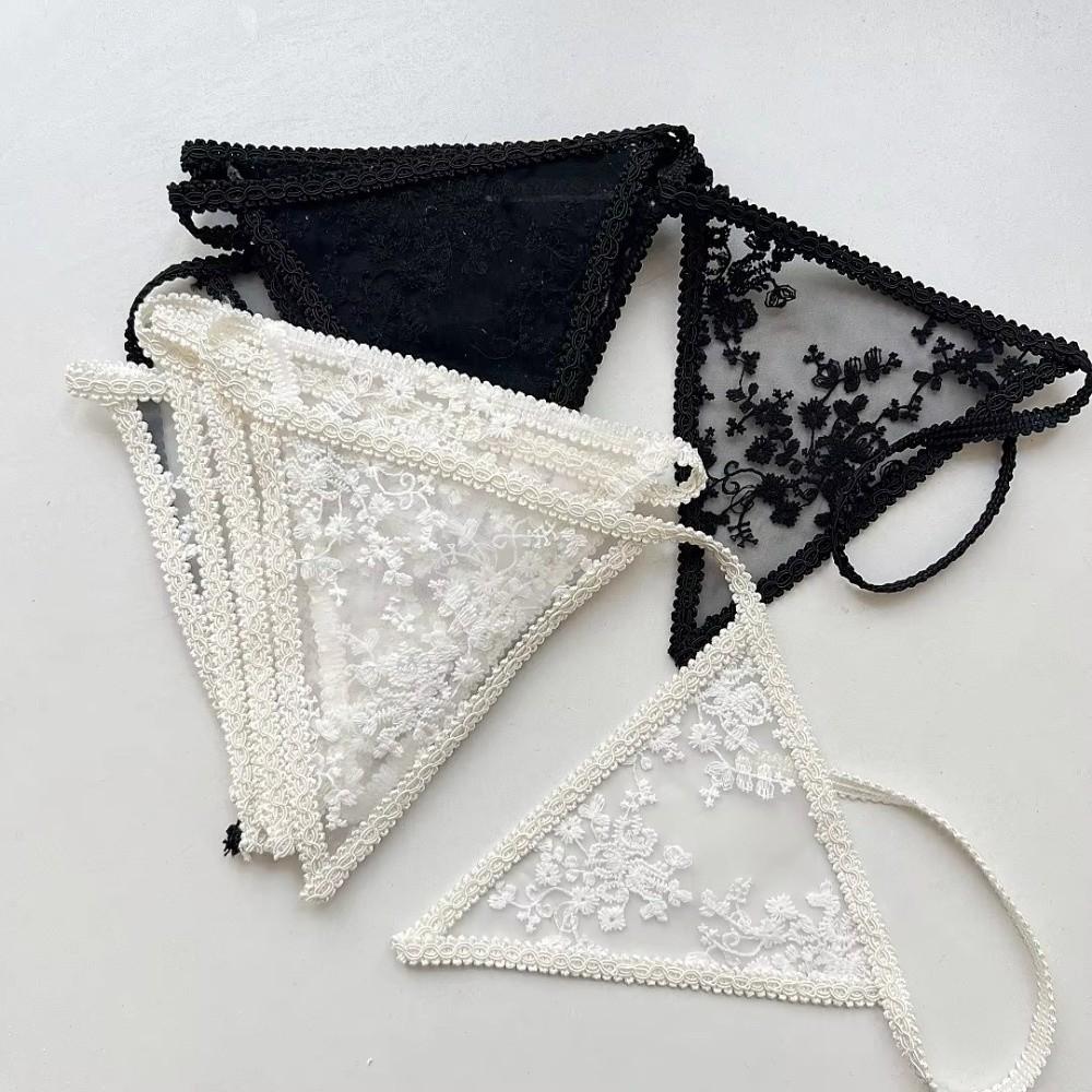 Fashion Wall Hanging Lace Garland Decorative Banner Romantic Design Fabric Flower Garland Colorful Garland Pennant Banner