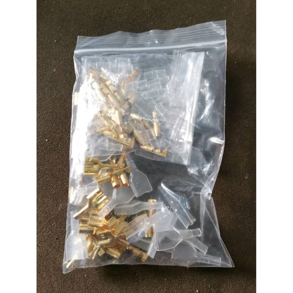 Tin Plated Copper Material Wire Connection Terminal Connector Set Transparent Sheath Male Female