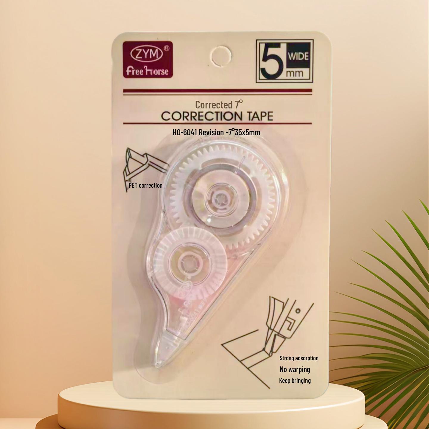 

Free Horse 7m Cartoon Correction Tape: Large Capacity White-Out for Students and Office Use