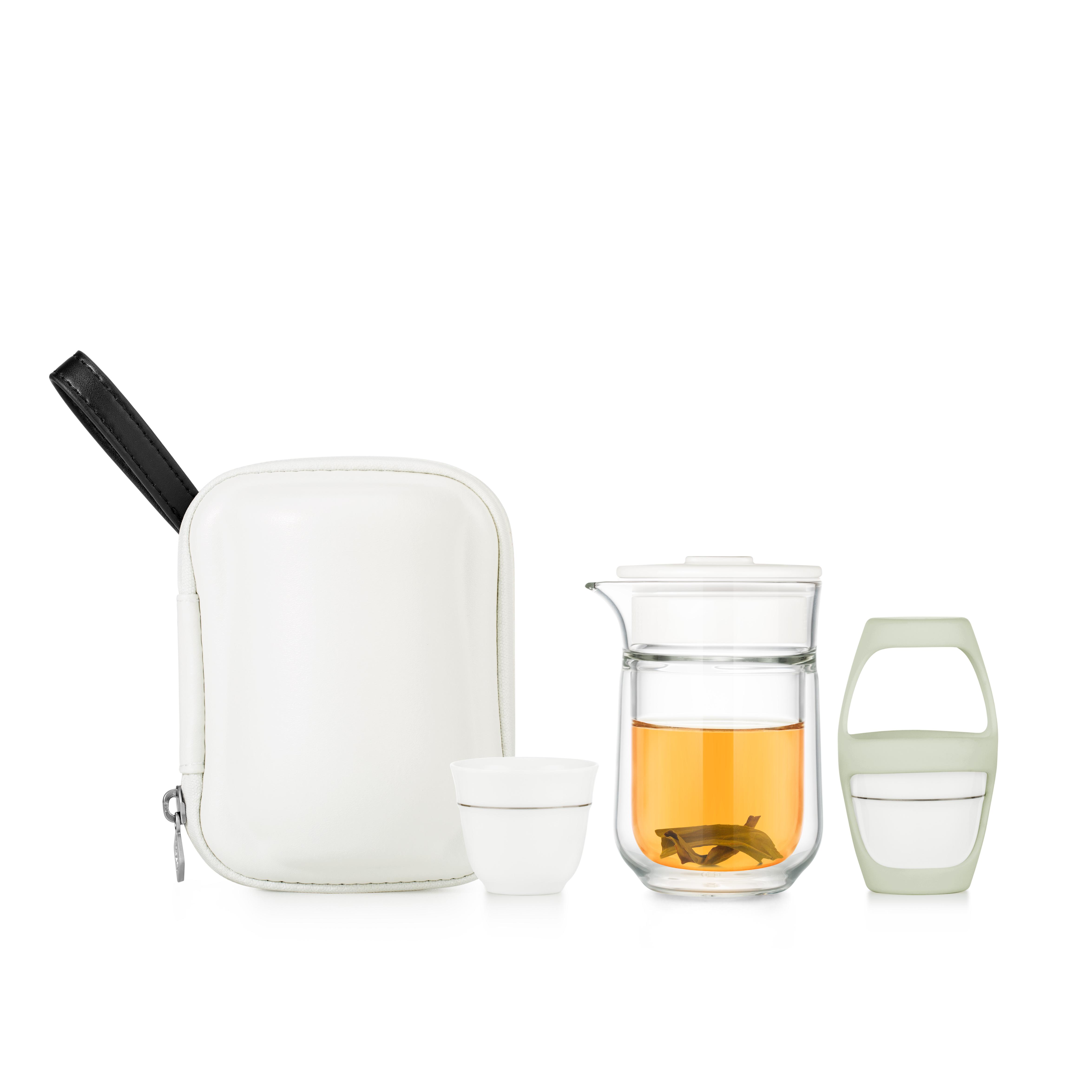 Bonston-One Pot Two Cup Tea Set, Travel Tea Set One pot and two cups