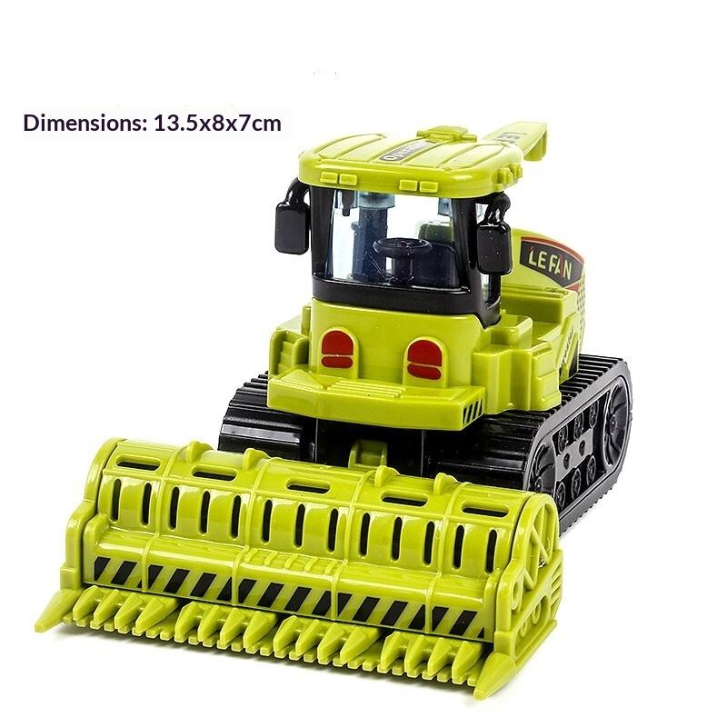 

1Pcs Dump Truck Crane Engineering Inertia Car Toy Manual Skills Development Inertial Gliding City Construction Excavator Models as the picture