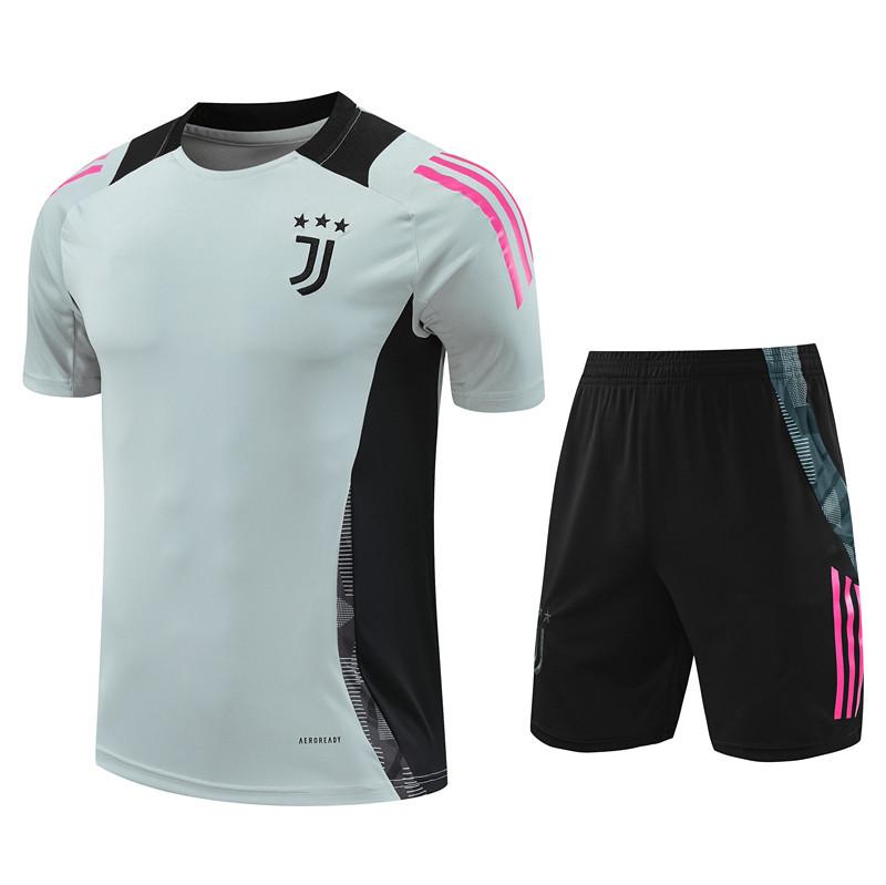 Juventus Semi-Zipper Long-Sleeved Short-Sleeved Training Clothes Sports T-Shirt Pre-Game Warm-Up Vest Football Jersey