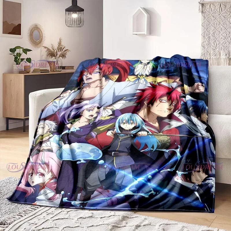 That Time I Got Reincarnated As A Slime Blankets Anime Cartoon Rimuru Tempest Blankets Home Flannel Blanket Sofa Throw Blanket