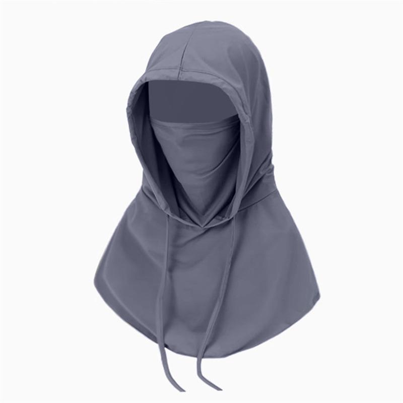 

Summer Hats For Women Sunscreen Outdoor Anti UV Cycling Beach Hat Female Floppy Foldable Ladies Hat Sunhat Ice Silk Face Cover темно-серого