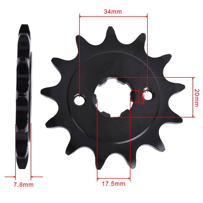 520 Chain 13T Front 42T Rear Sprocket For HONDA VT125 VT125C Shadow 1999-2007 XL125V Varadero 2001 2002 2003-2011 VT XL 125 C V
