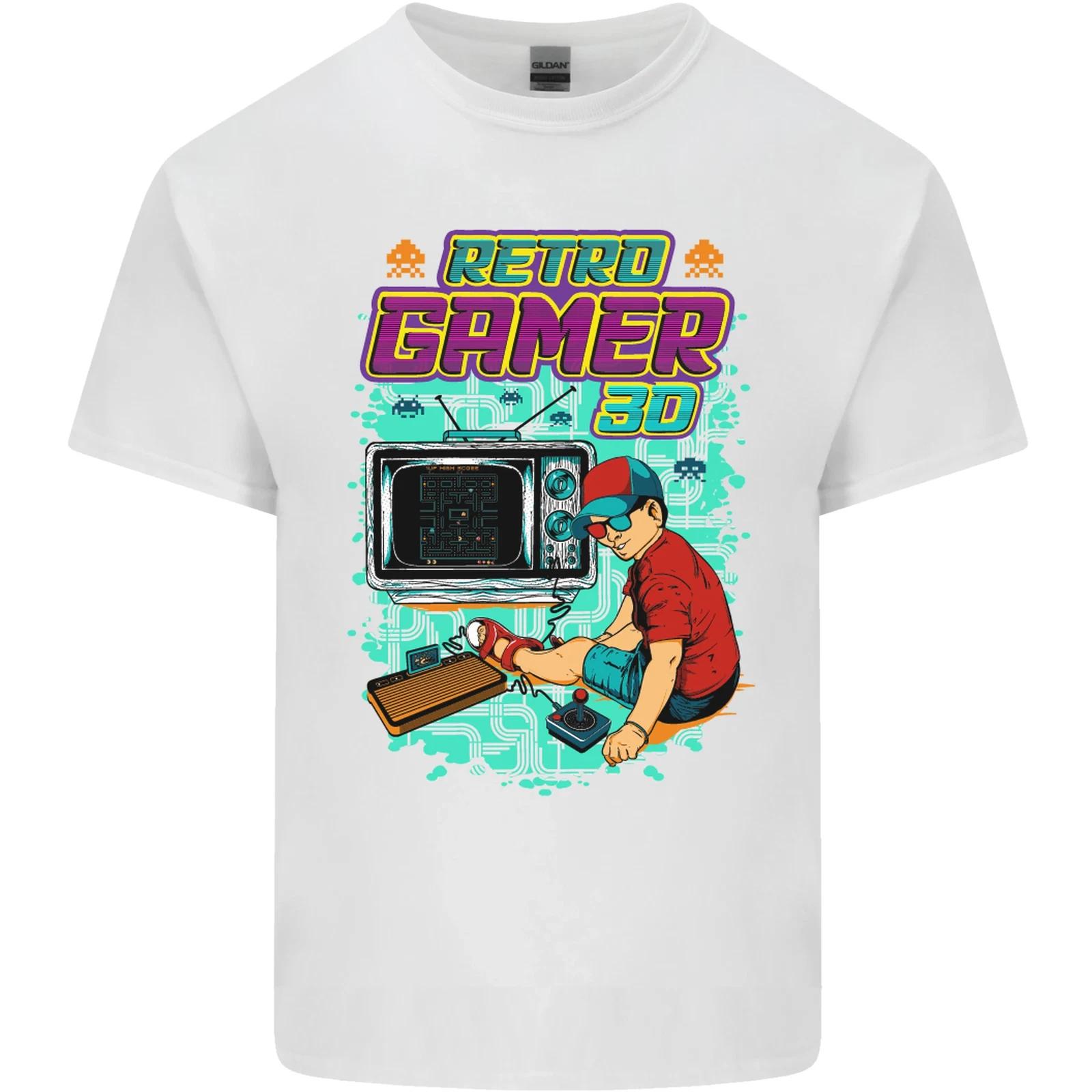 Retro Gamer Arcade Games Gaming Kids T-Shirt Childrens S