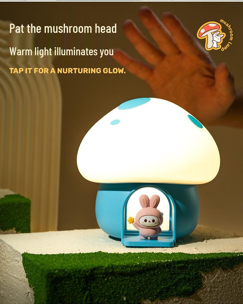 Trendy Mushroom Lamp - Cute USB Rechargeable Night Light for Kids' Bedroom, Perfect Children's Birthday Gift