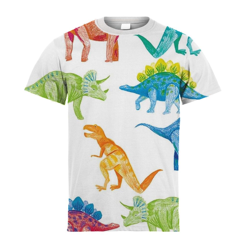 2024 Kids Girl Boy Clothes Dinosaur T-Shirt Summer Short Sleeve Tees Boy Clothes Casual Comfy T Shirt Tops Children's Clothing